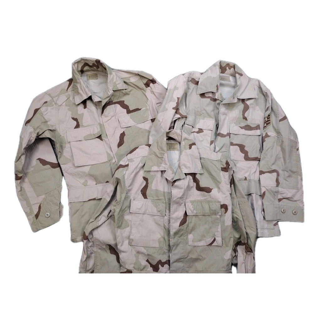 US Military 3 Color Desert Camo BDU Combat Shirt Small Reg 90's Y2K ~ Set of 3